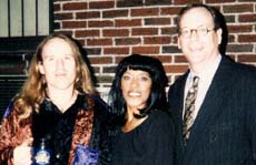 A night out with the boys! Left to right: Paul Brown, Ann and Charles Feildman (BMI). 1997 (photo from Mrs. Peebles' private collection)